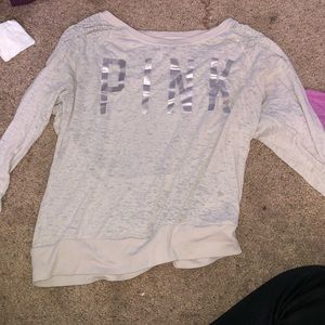 white Victoria Secret Pink long sleeve